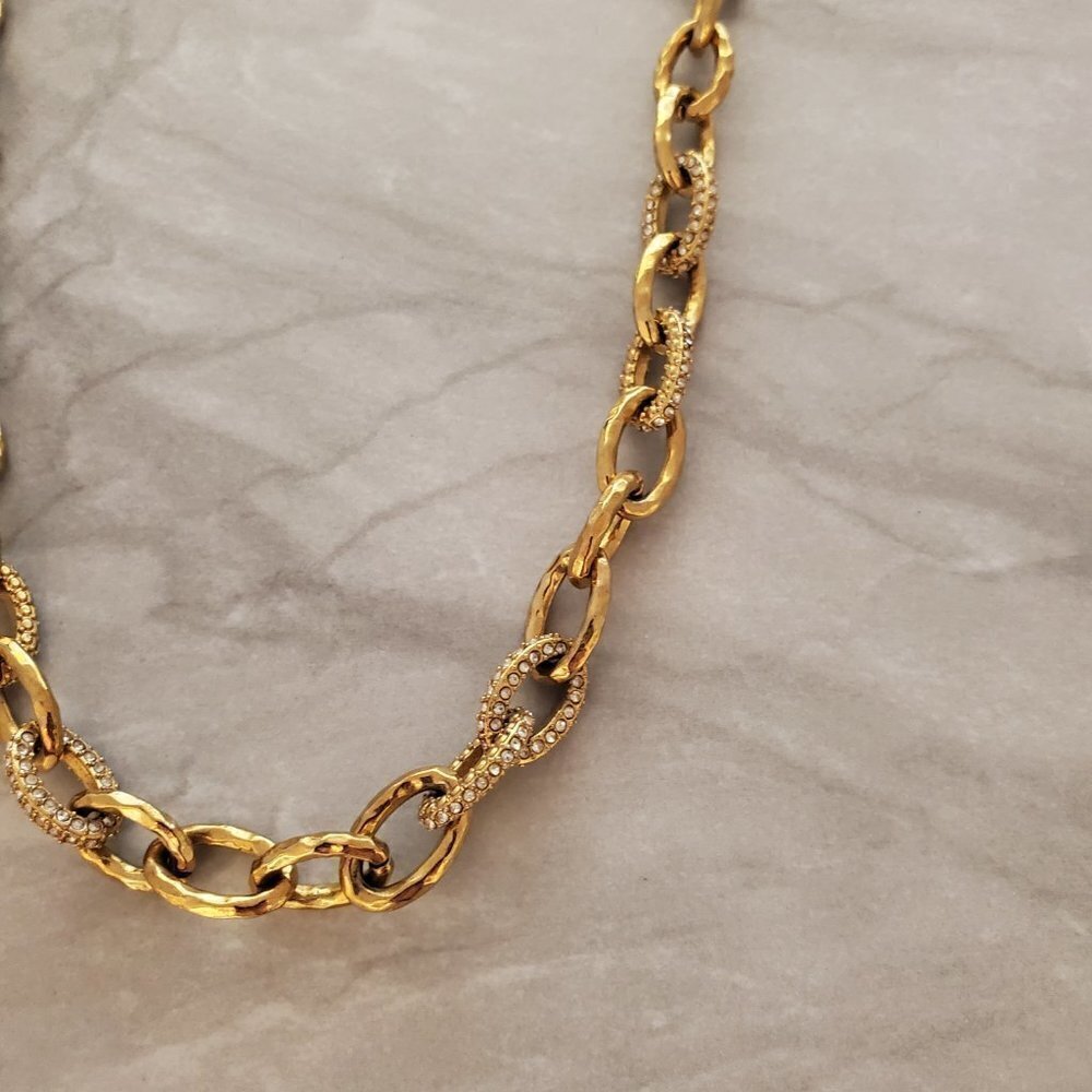 ✨ Stella and Dot Rhinestone Crystal Pave Link Christina Necklace ✨ - Picture 5 of 16